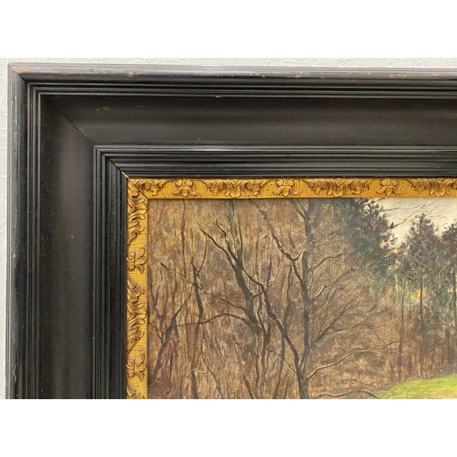 Victor Mytteis Hungarian Country Landscape With Figures C.1902 For Sale - Image 10 of 12