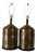 Mid Century Brass Cylinder Lamps - a Pair For Sale