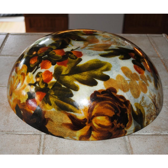 Mid 20th Century Vintage Fiberglass Fall Motif Serving Bowl For Sale - Image 5 of 9