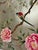Hand-Painted Chinoiserie Wallpaper on Champagne Metallic, Peonies & Birds – Set of 2 For Sale - Image 4 of 5