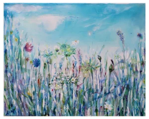 Marita Krumina, Grass, Acrylic & Oil on Canvas
