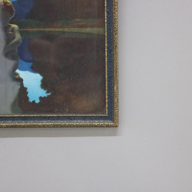 Paper Antique Maxfield Parrish Art Deco Print “Evening” Circa 1930 For Sale - Image 7 of 10