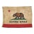 Large Tea-Stained Cotton California Republic State Bear Flag, Vintage Style, New For Sale