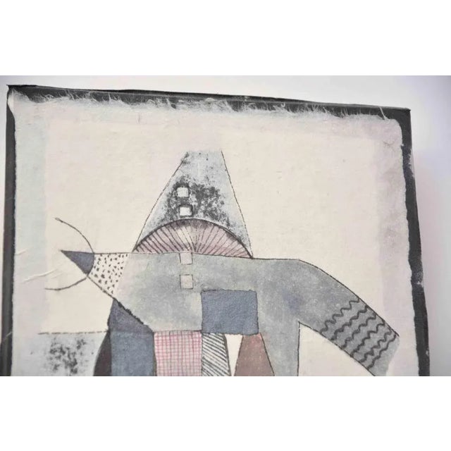 Abstract composition is an original contemporary artwork realized by Anonymous Artist of the late 20th Century. Mixed...