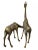 1980s 1980s Hollywood Regency Large Brass Giraffe Sculptures - A Pair For Sale - Image 5 of 11