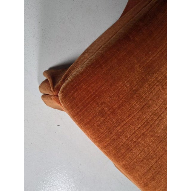 Italian Burnt Orange Chenille Velvet Lounge Chairs, 1970s, Set of 2 For Sale - Image 6 of 9