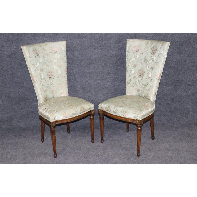 1960s Large Set of 8 Louis XVI Style Side Dining Chairs For Sale - Image 5 of 14