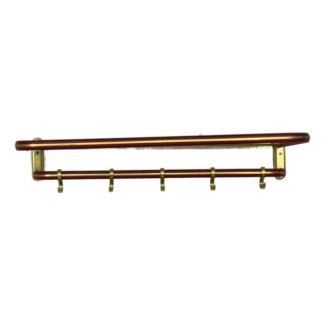 Mid-Century Modern Wall-Mounted Coat Rack, 1960s For Sale
