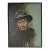 Vintage Galan Oil Potrait Painting of a Man With Hat, Framed For Sale