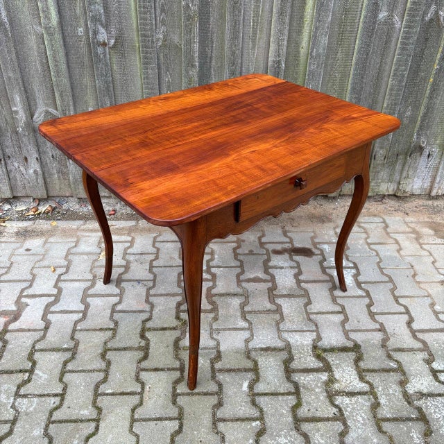 Antique Side Table in Cherry & Oak, France For Sale - Image 5 of 16