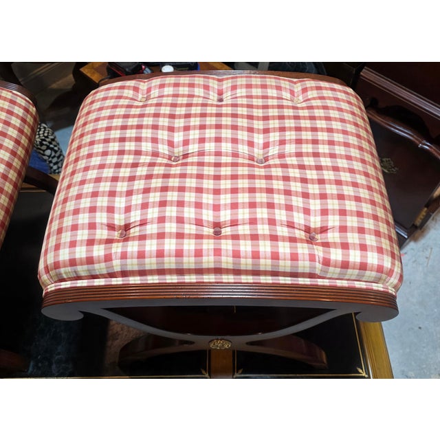 Pair of Kindel Furniture Winterthur Collection New York Ottomans For Sale - Image 15 of 15