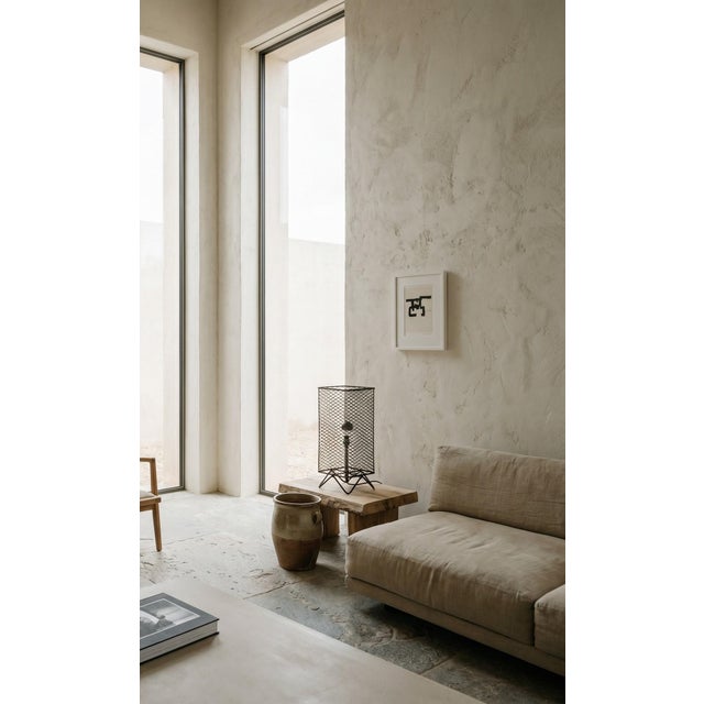 Vintage Table Lamp in the style of Mathieu Matégot, 1950s For Sale - Image 4 of 13