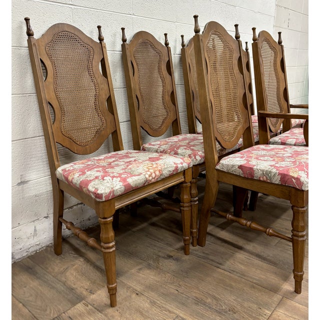 Bassett Furniture Vintage Bassett Spanish Mediterranean Italian Neoclassical Style Dining Chairs For Sale - Image 4 of 18