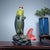 Metal Vintage Liuli Glass Fish Snuff Bottle - Polychrome Sculptural Flask For Sale - Image 7 of 9