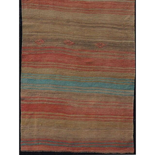 Vintage Turkish Kilim Runner with multi color with stripes. rug Keivan Woven Arts / EN-P13773, country of origin / type:...