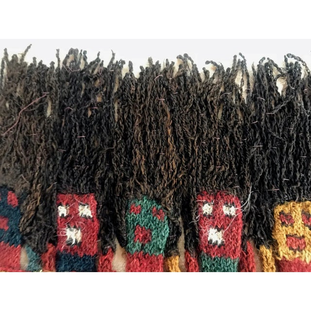 Maroon Framed Pre-Columbian Textile For Sale - Image 8 of 9