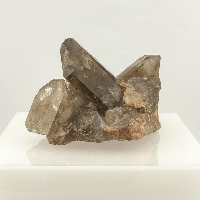 Smoky Quartz Crystal Cluster, Brazil, 1970s For Sale - Image 3 of 10
