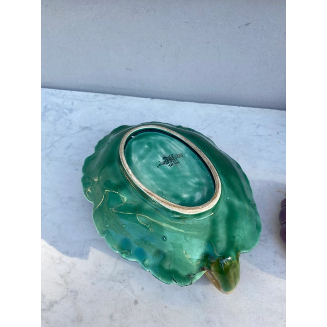Ceramic Majolica Grapes Tureen Sarreguemines, Circa 1930 For Sale - Image 7 of 8