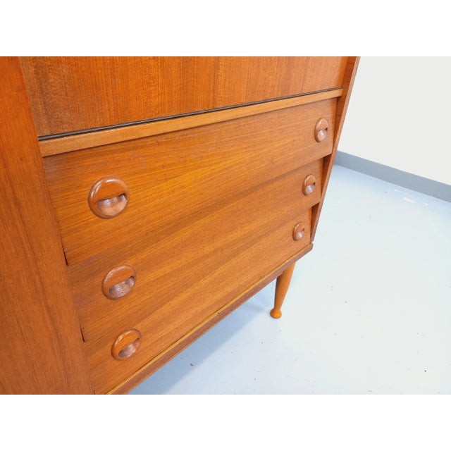 Vintage Scandinavian Style Teak Secretaire Cabinet, 1960s For Sale - Image 10 of 17