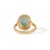 14k Gold Art Deco 3.49ct Oval Aquamarine Diamond Chic Cocktail Ring Size 6.5 For Sale - Image 10 of 18