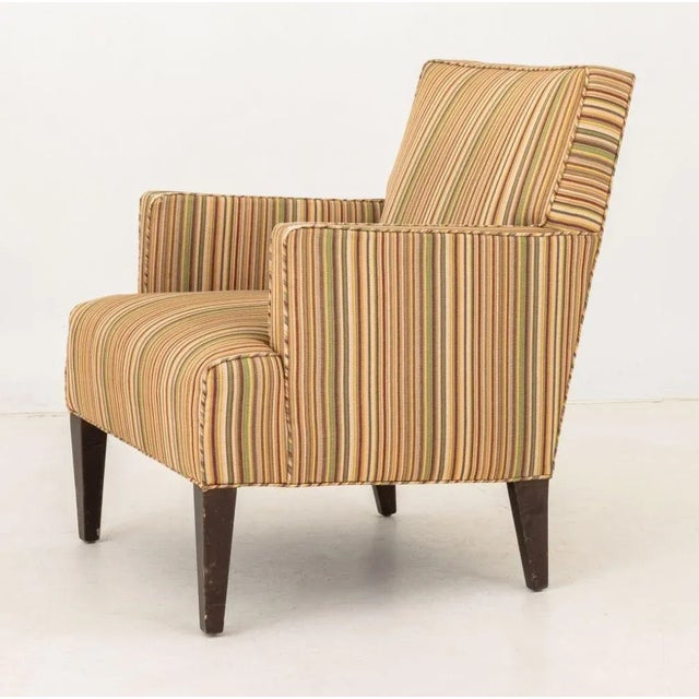 Dunbar Furniture Edward Wormley Style Upholstered Armchair For Sale - Image 4 of 5