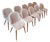Set of 10 Custom Gubi Beetle Dining Chairs in Camel Mohair & Walnut For Sale