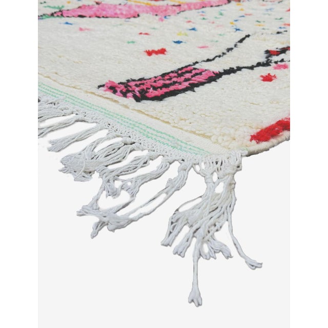Mid-Century Modern Moroccan Neon Azilal Rug - 9.8 X 6.2 Ft For Sale - Image 3 of 8