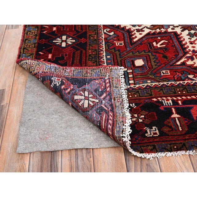 Red 1960s Red Semi Antique Oriental Rug For Sale - Image 8 of 12