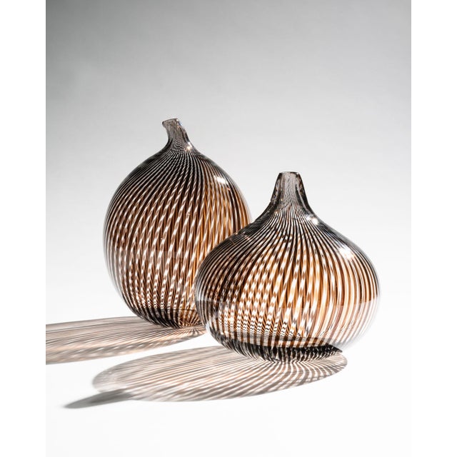 Rosenthal Glasstudio Filigrana Vase Duo by Mario Colelli & Hertha Bengtson for Rosenthal, Germany, 1980s, Set of 2 For Sale - Image 4 of 18