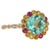 Add a little flash of color with this gorgeous Apatite, Yellow, Pink Sapphire and Diamond Ring. This ring has a gorgeous...