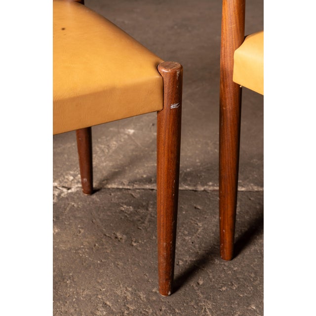 Camel Set of Four Danish Modern Chairs by Poul Volther for Frem Rojle For Sale - Image 8 of 11