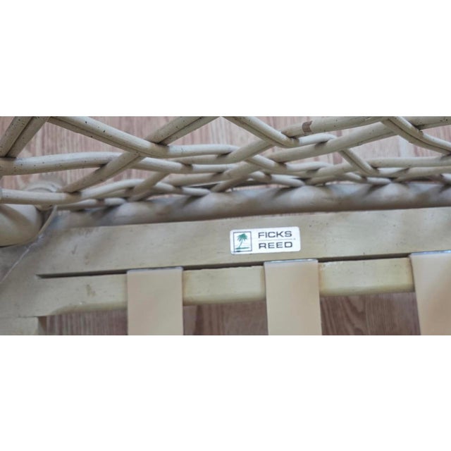 FIcks Reed Hollywood Regency Rattan Chaise Loung For Sale In Washington DC - Image 6 of 6
