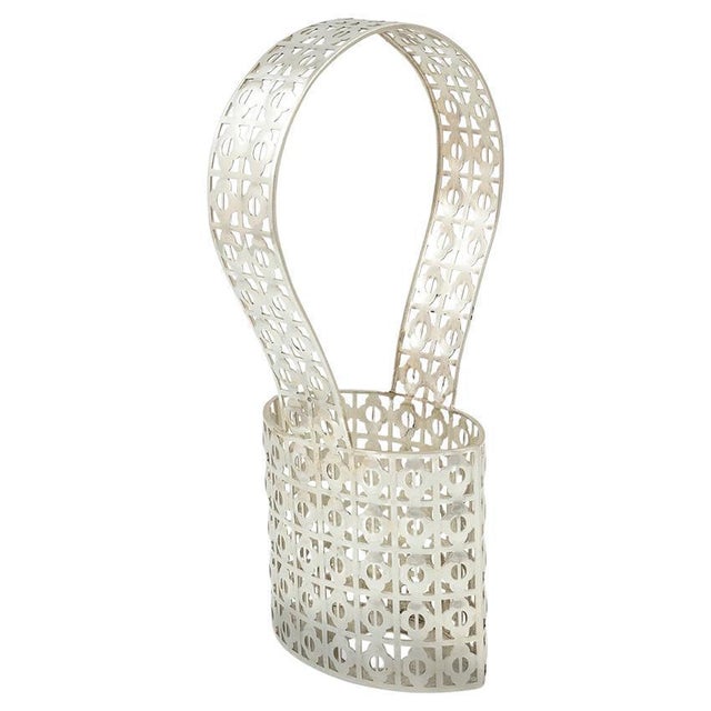 Gray Silver Flower Basket attributed to Josef Hoffmann for Wiener Werkstätte, 1906 For Sale - Image 8 of 8