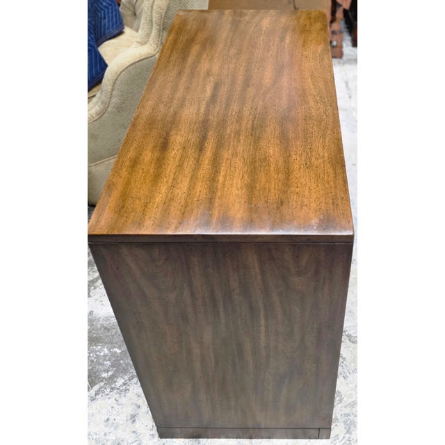 Wood Mid 20th Century Weiman Faux Bamboo Burl Server Cabinet For Sale - Image 7 of 12