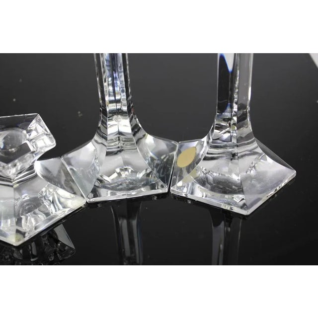 Model Pentagon Candleholders by C.J.Riedel for Riedel Glas, 1970s, Set of 3, in Flawless conditions. Designed 1970 to 1979...