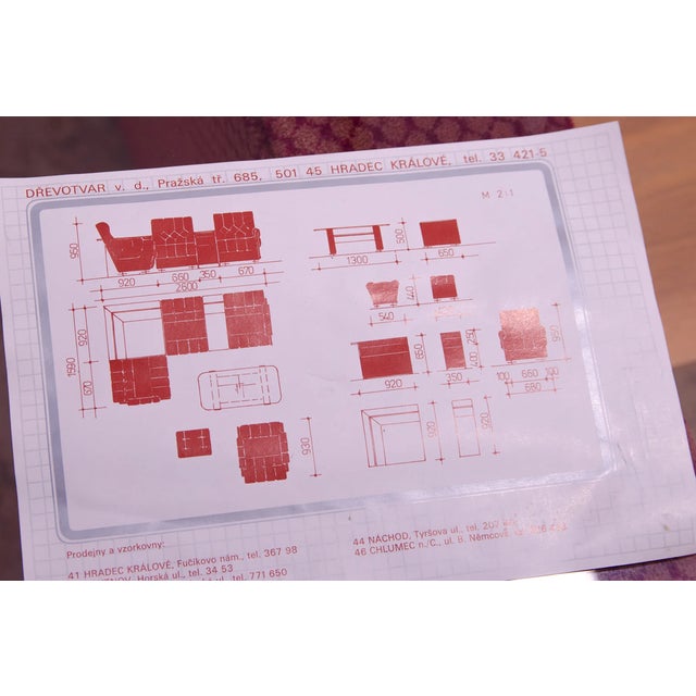 This living room set dates to the 1970s–1980s and represents a characteristic example of residential furniture design from...