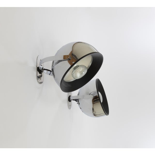 Metal Wall Lamps by Gae Aulenti & Livio Castiglioni for Stilnovo, 1970s, Set of 2 For Sale - Image 7 of 7