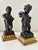 Elegant, classic set of two Italian "carini cherubini" or putti figurines by Borghese, circa early 20th century. Partial...