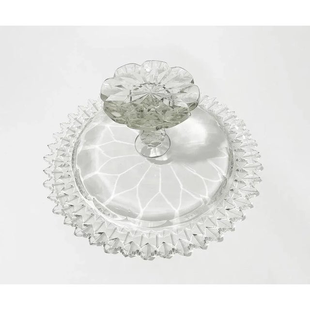 19th Century Crystal Footed Turnover Bowl For Sale - Image 3 of 9