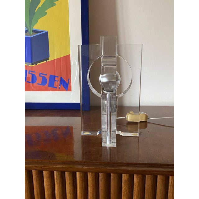 Sculptural Acrylic Table Lamp by Sandro Petti for Maison Jansen, France, 1970s For Sale - Image 14 of 18