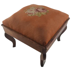Late 19th Century French Needlepoint Foot Stool