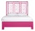 X & Diamond Platform Bed Queen, Hot Pink For Sale