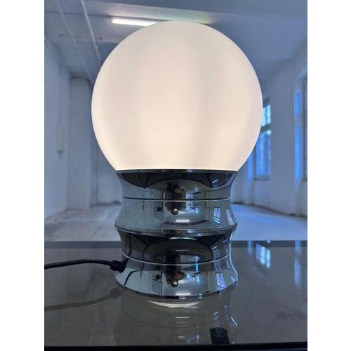 Table Lamp in Chrome Opal Glass from VEB Narva For Sale - Image 6 of 11