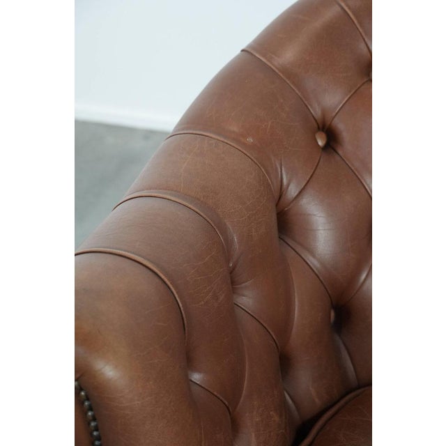 Chesterfield Club Chair in Leather For Sale - Image 9 of 14