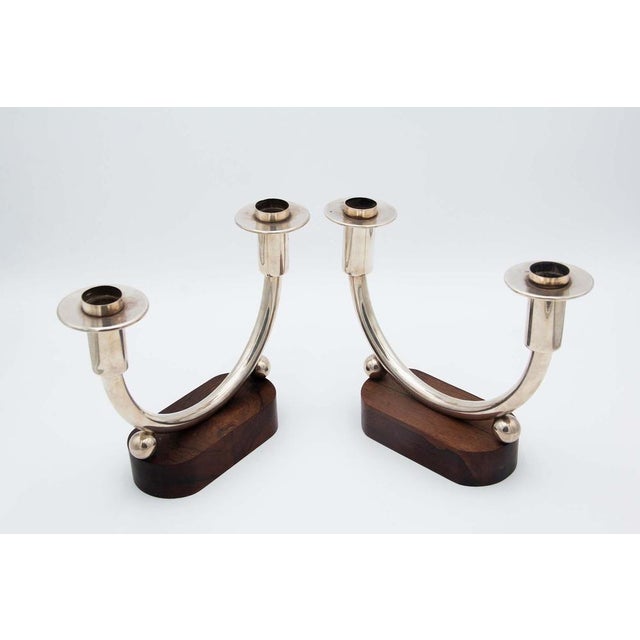 Plain Silver Candlesticks, Set of 2 For Sale - Image 5 of 5