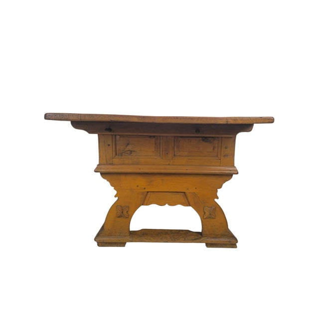 18th Century Baroque Rustic Box Table with Secret Compartment, Austria, 1700 For Sale - Image 5 of 11