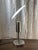 Metal Adjustable Frosted Glass Disc Table Lamp, France, 1990s For Sale - Image 7 of 8