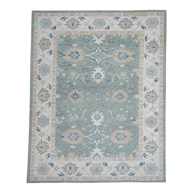 Turkish Oushak Antique Look Rug 12'1" x 15'3" #20360 For Sale