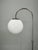 Vintage Art Deco Chrome Floor Lamp with Opaline Globe and Side Table, 1940s For Sale - Image 10 of 11