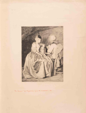 Andre Marrot, Les Liseurs, Etching, 1944